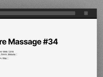 Projekt «Sculpture Massage»